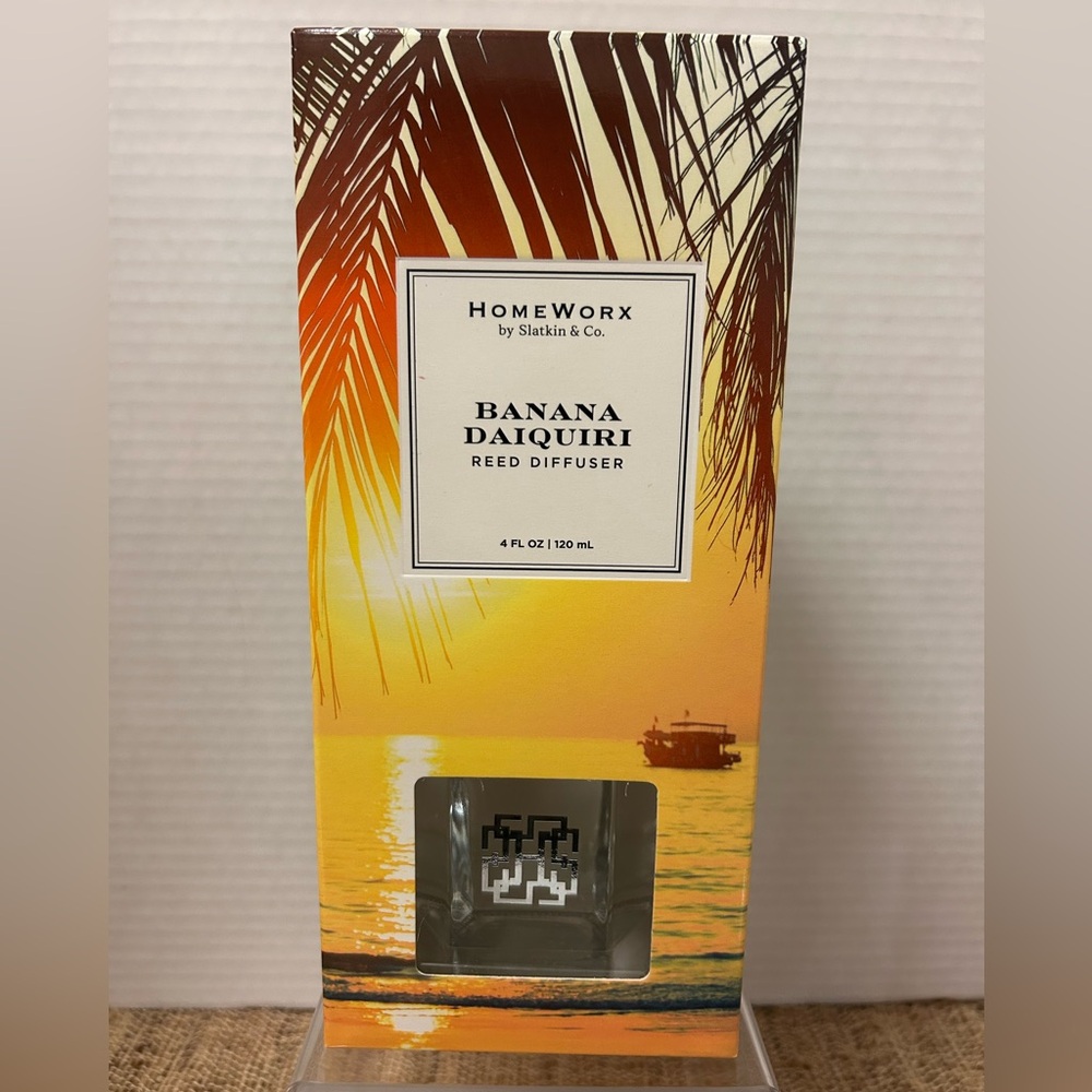 Homeworx by Slatkin Banana Daiquiri Reed Diffuser 4 Oz. New